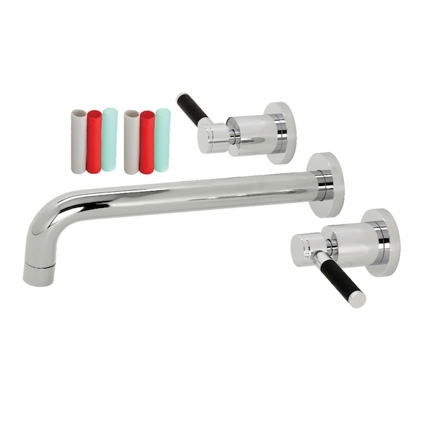 Roman Tub Faucet, Polished Chrome, Wall Mount